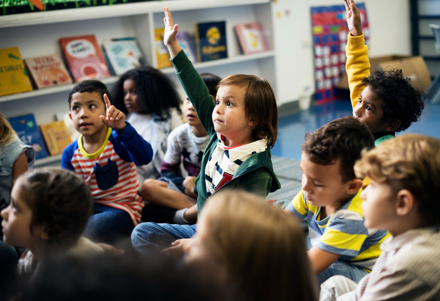classroom of kids
