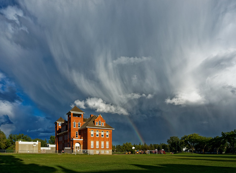 Queen Alexandra School after a small storm.
