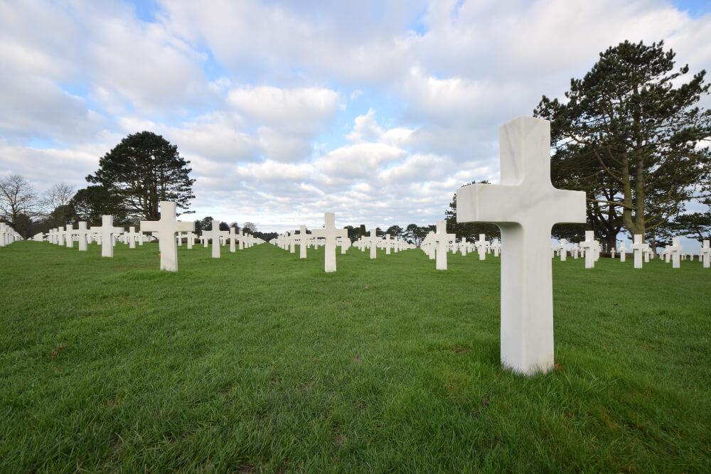 headstones in graveyard