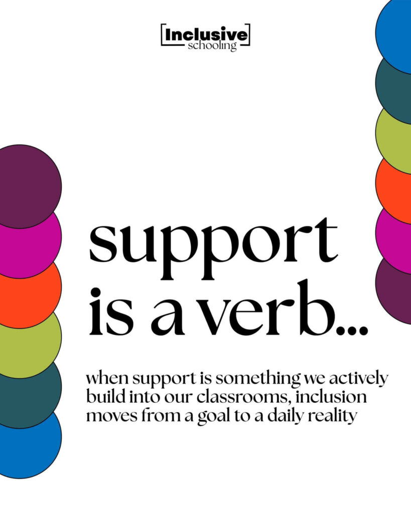 support is a verb