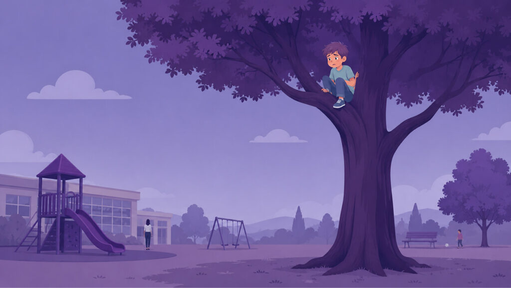 Boy up a tree