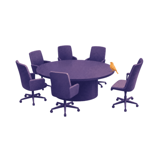 boardroom with a canary